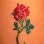 'Stemmed Rose' Glitter Tattoo 'Stemmed Rose' Glitter Tattoo