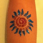 'Tribal Sun' Glitter Tattoo 'Tribal Sun' Glitter Tattoo