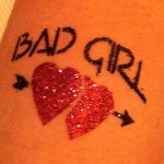 'Bad Girl' Glitter Tattoo 'Bad Girl' Glitter Tattoo